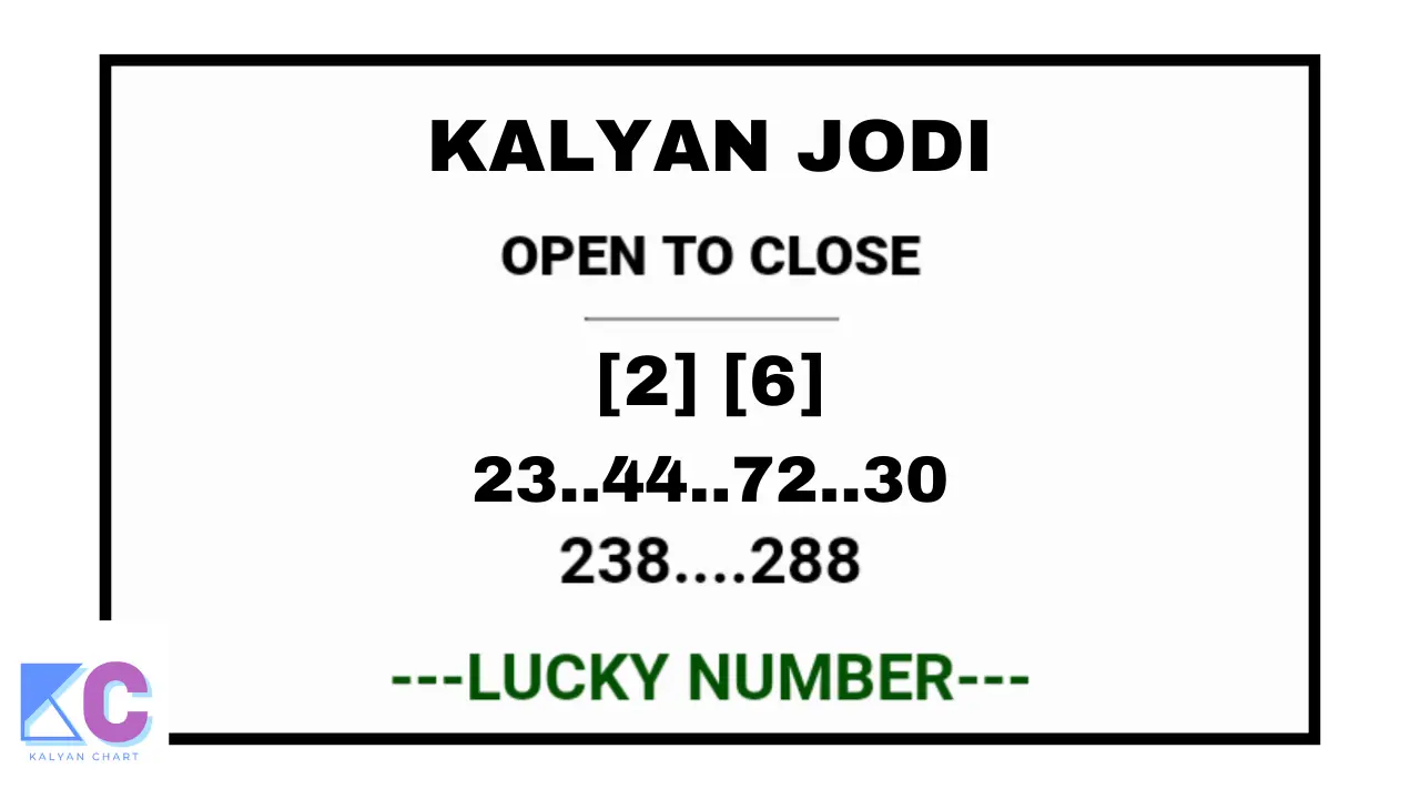 Kalyan Jodi Charts On WEEKENDS